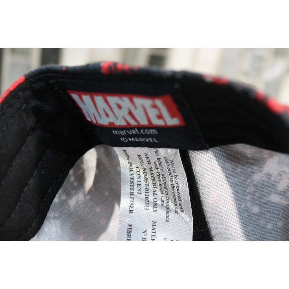 Marvel Deadpool Hat Adjustable Snapback‎ Black Red